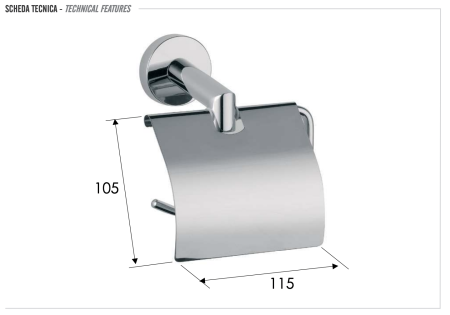 Бумагодержатель Remer Guest GS60CFP