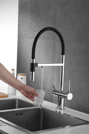 Смеситель для кухни Rose R958 на мойку хром