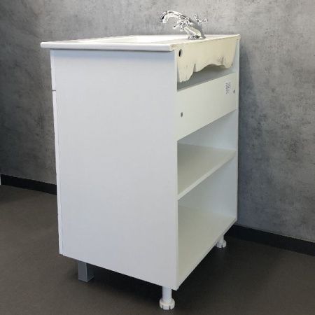Тумба с раковиной Comforty Модена М 00-00001642CF 60х50 напольная цвет белый