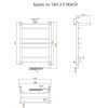Полотенцесушитель электрический Тругор Браво Браво3/элТЭН8050П 55х80 хром
