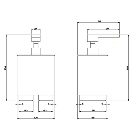 Дозатор для жидкого мыла Gessi Rettangolo 20837#031