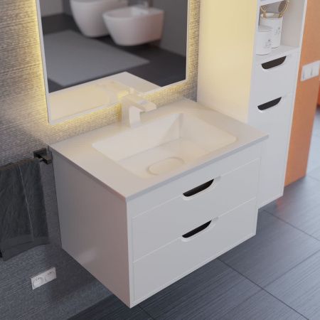 Тумба под раковину Uperwood Modul 2930205354 60х40 подвесная цвет белый