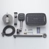Душевая система Shevanik S4135T встраиваемая в стену цвет оружейная сталь