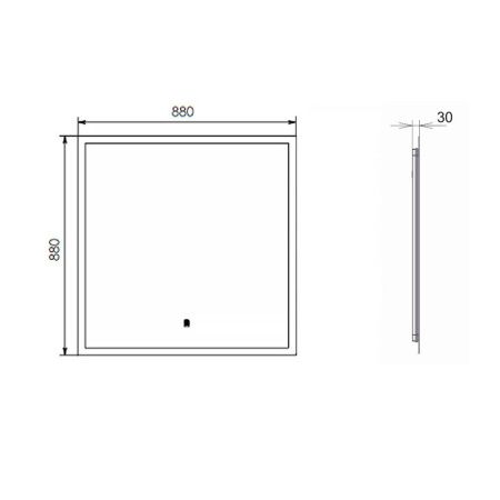 Зеркало с подсветкой Comforty Эдельвейс 00-00014242CF 90х90 подвесное