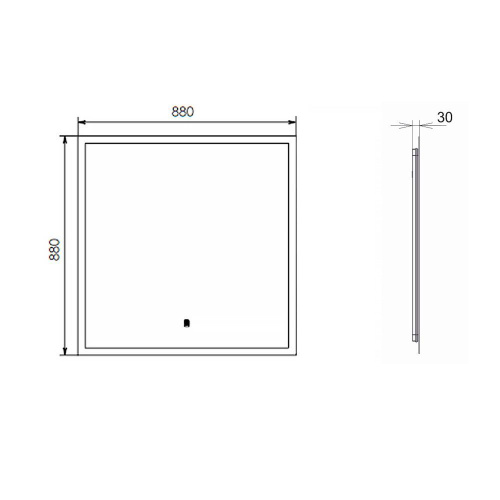 Зеркало в ванную Comforty 00-00014150CF 88x88 - фото 2