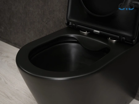 Унитаз напольный с бачком Gid Cortado Tn2189Bm (62248Y) черный с сиденьем микролифт безободковый