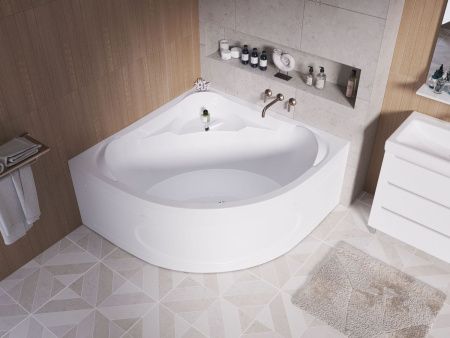 Ванна акриловая 1MarKa TRAPANI 01тр1414 140х140 угловая четверть круга без каркаса