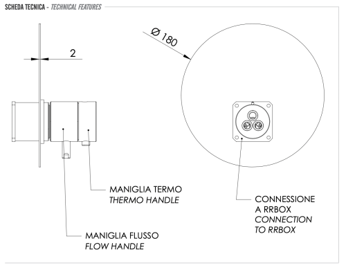Смеситель для душа Remer Elegance NT30KBNO встраиваемый в стену черный - фото 2