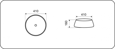 Раковина из сантехнического фаянса CeramaLux J2094 40х40 накладная цвет белый без отверстий под смеситель