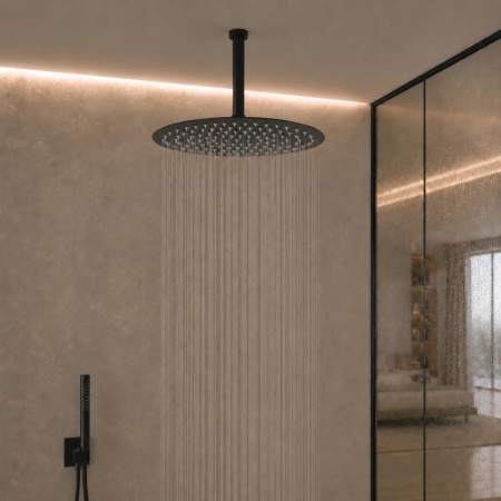 Верхний душ RGW Shower Panels (Шоувер панелс) 21148125-04 25х25 черный