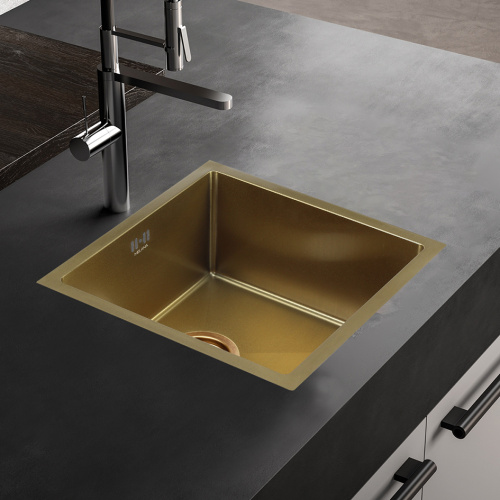 Кухонная мойка Melana ProfLine D4545HG золото 45x45 цвет золото - фото 2