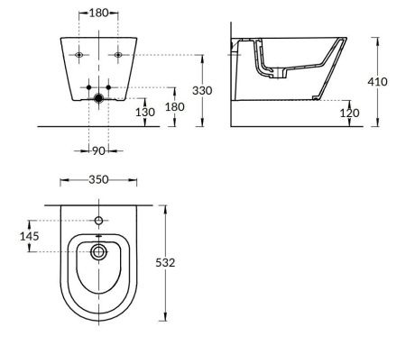 Биде подвесное Kerama Marazzi PLAZA PLM.bidet.02 цвет белый