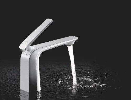 Смеситель Rose R1301F на раковину белый/хром - фото 4