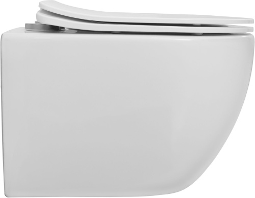 Унитаз подвесной Logan 00342544 белый с сиденьем микролифт безободковый смыв торнадо - фото 3