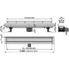 Душевой лоток Alcadrain APZ23-DOUBLE9-750 75х10 серый