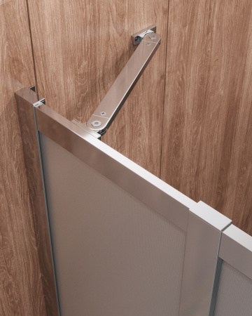 Душевой уголок Cezares MOLVENO MOLVENO-AH-21-100+30-P-Cr 130х100 стекло рифленое профиль хром глянцевый без поддона