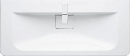 Раковина из искусственного камня Aquaton Шерилл 1A71323KSH010 110х50 накладная цвет белый 1 отверстие под смеситель