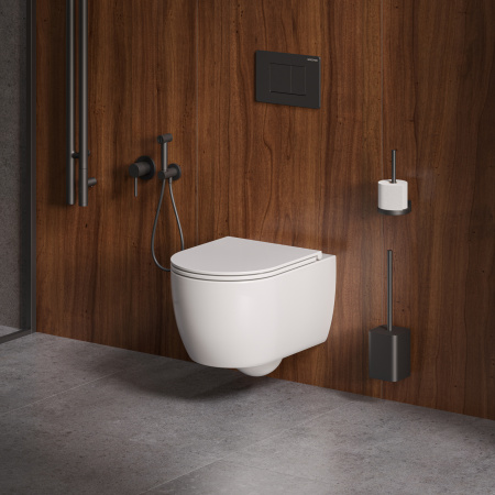 Унитаз подвесной Grossman Торнадо GR-4415SQ белый с сиденьем микролифт безободковый смыв торнадо