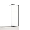 Душевая шторка на ванну New Trendy NEW SOLEO Black P-0092-WP 50х140 стекло прозрачное профиль черный ориентация универсальная