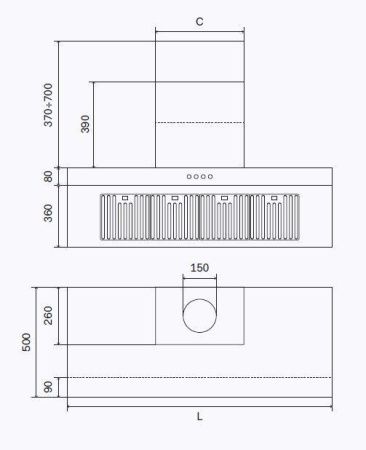 Вытяжка настенная Ilve AGQ120/SS