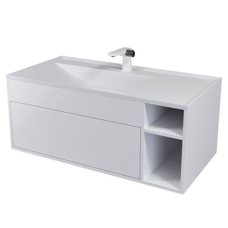 Тумба с раковиной Uperwood Lotus Premium 39340207463 100х50 цвет белый