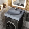 Раковина из искусственного камня Uperwood Comforty 2930205238 60х60 над стиральной машиной цвет серый