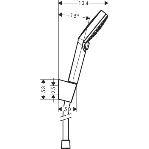 Душевой гарнитур Hansgrohe Crometta 26694400 настенный хром/белый - фото 2