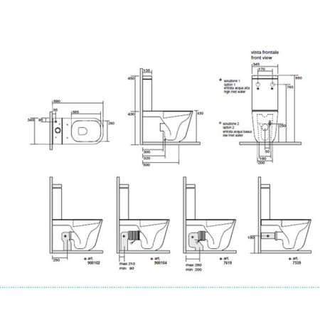 Чаша унитаза напольная Kerasan Tribeca 511701 цвет черный матовый без бачка без сиденья каскадный смыв
