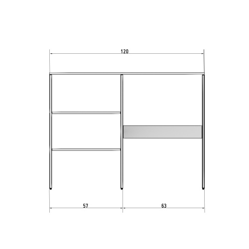 Тумба под раковину Corozo Гера SD-00001911 57х48х88 - фото 5