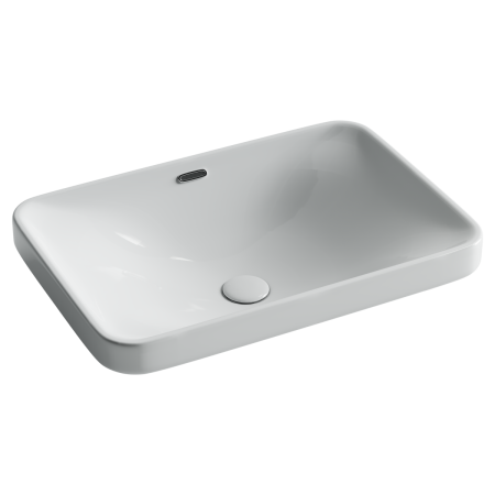 Раковина из сантехнического фарфора Ceramica Nova ELEMENT CN5041 60х40 встраиваемая цвет белый без отверстий под смеситель