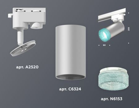 Трековый однофазный светильник Ambrella Light Track System (Трацк Сыстем) XT6324002