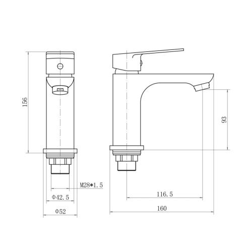 Смеситель Plstart PD10015 на раковину хром - фото 3