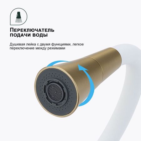 Смеситель для кухни Splenka S201 S201.4308.03 на мойку золото