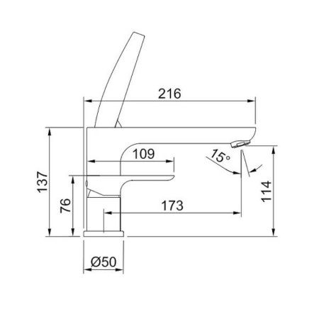 Смеситель Raglo R03 R03.31 на борт ванны хром