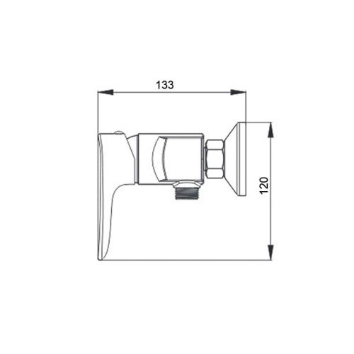 Смеситель для ванны и душа Raiber Nova R2501 настенный хром - фото 3