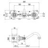 Смеситель для раковины Gattoni Milano TR105/18D0 встраиваемый в стену золото