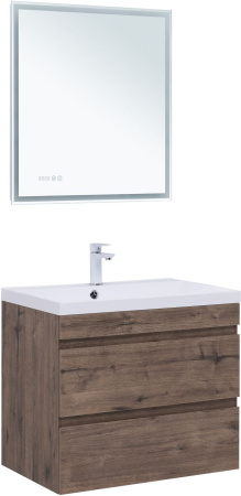 Тумба под раковину Aquanet Нота NEW 00334192 74х47х61 подвесная цвет темное дерево