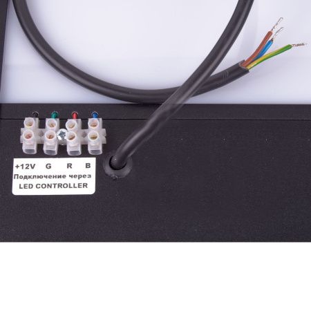Панель светодиодная Uniel ULO-K16B 2x22W/4000K/L100 5W/RGB IP44 BLACK
