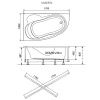 Ванна акриловая Тритон Изабель Щ0000048747 170х100 пристенная асимметричная без каркаса