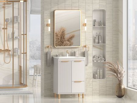 Тумба под раковину Brevita Risacca RIS-06060-0342Я 60х50 напольная цвет серый