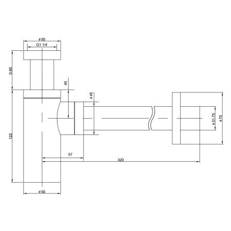 Сифон для раковины Timo 959/17L золото