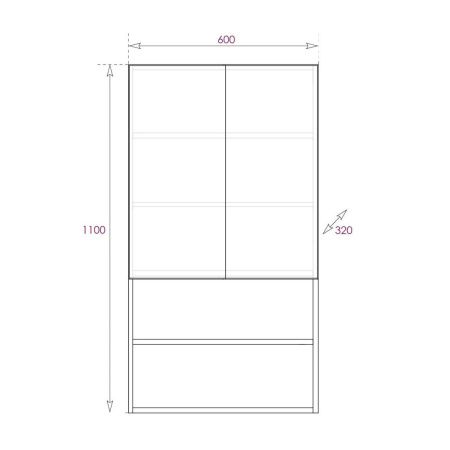 Шкаф Onika Маркус 306011 60х110 подвесной цвет белый