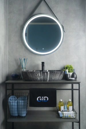 Раковина керамическая Gid Lago 54466 60х40 накладная цвет многоцветный 1 отверстие под смеситель