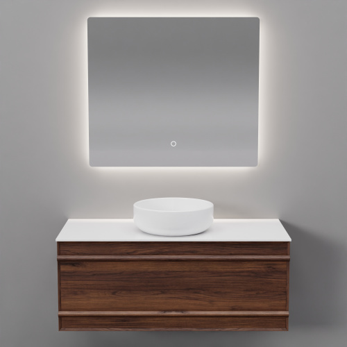 Тумба с раковиной+зеркало ArtDecco Bridget (Бриджит) ABR10W22S3M0 100x45x40 подвесная цвет черный орех - фото 5