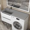 Раковина из искусственного камня Uperwood Cosmos Quartz RCosmos120LS 120х50 над стиральной машиной цвет серый