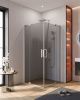 Душевой уголок Cezares SLIDER SLIDER-AH-2-90/100-100/110-GRIGIO-Cr 100х90 стекло тонированное профиль хром без поддона