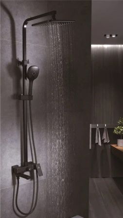 Душевая стойка Rose R2836H настенная цвет черный