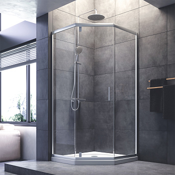Душевой уголок Am.Pm Gem W90G-405-090MT 90х90 стекло прозрачное профиль хром матовый без поддона