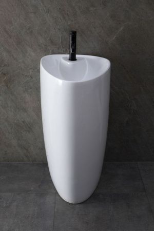 Раковина керамическая Allen Brau Infinity 4.21015.20 60х40 напольная цвет белый 1 отверстие под смеситель