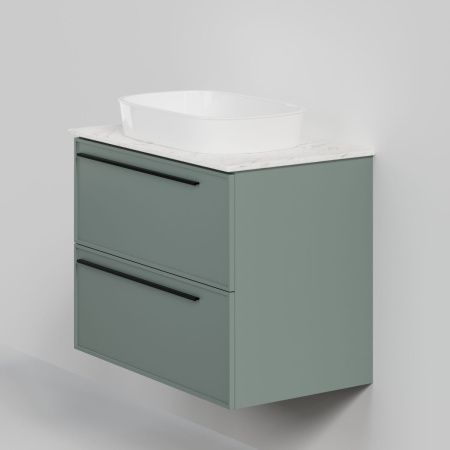 Тумба со столешницей La Fenice ELBA TWIN NFNC-01-ELB-G-80-2-3-GG 80х50 подвесная цвет синий/серый